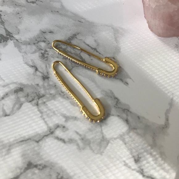 Free people Gold sterling Silver Pin  earrings - Picture 3 of 3